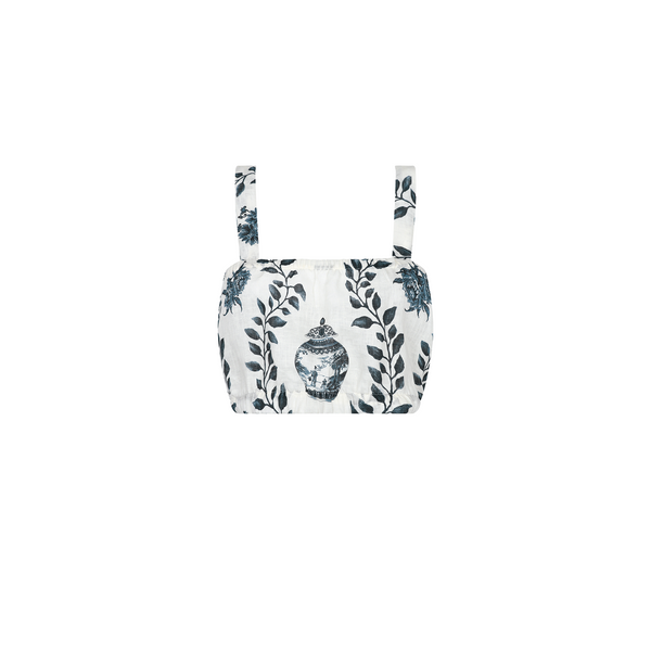 CROP TOP 100% LINEN DYNASTIE 402A