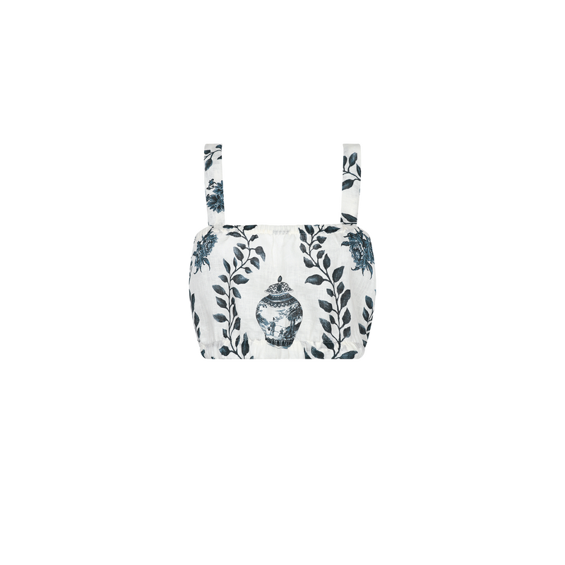 CROP TOP 100% LINEN DYNASTIE 402A