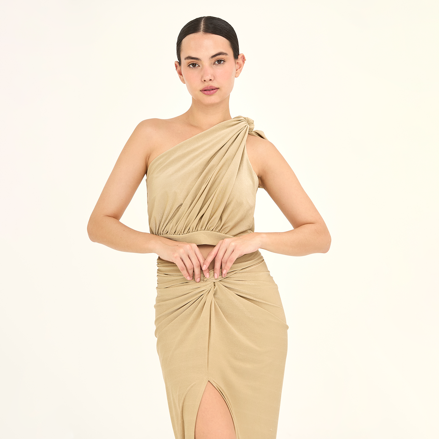 Set One Shoulder Blouse & Long Skirt