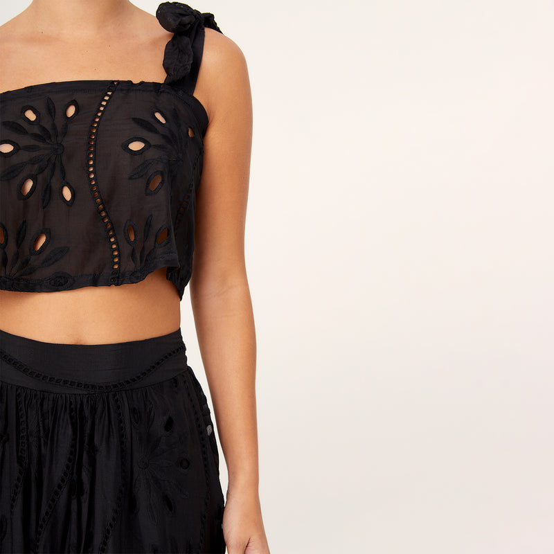 CROP TOP COTTON SILK EBANO 402