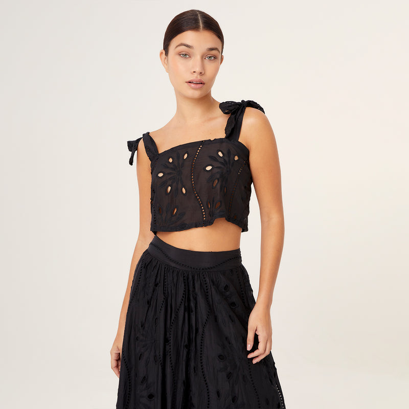 CROP TOP COTTON SILK EBANO 402