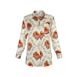 SHIRT 100% SILK VIA FLORA 444