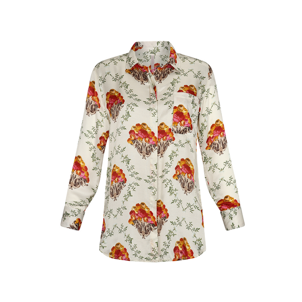 SHIRT 100% SILK VIA FLORA 444