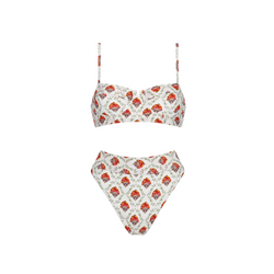 SHORT BUSTIER TOP VIA FLORA 80