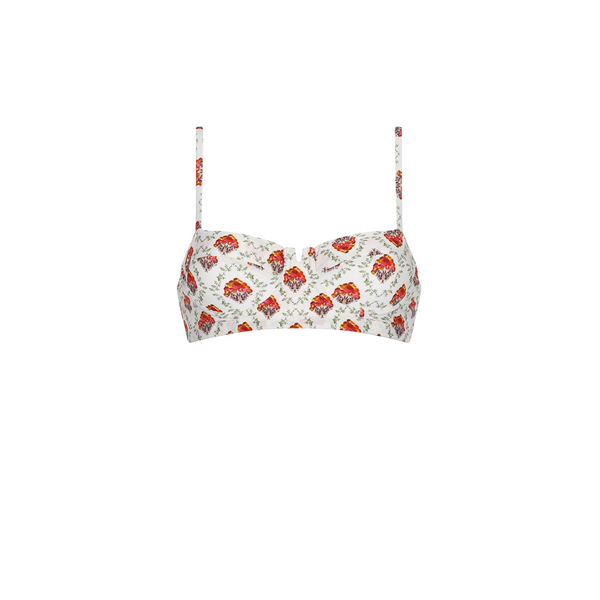 SHORT BUSTIER TOP VIA FLORA 80