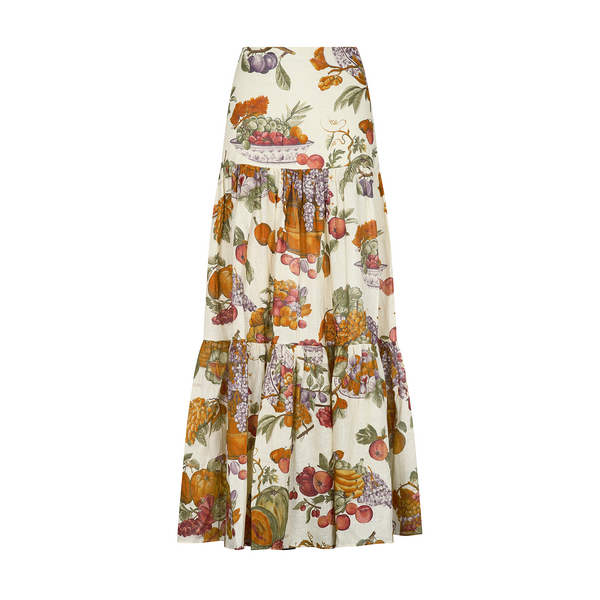 MAXI SKIRT 100% LINEN FRUTTA 531