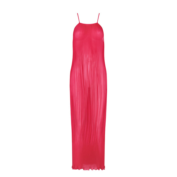 MAXI DRESS 100% POLYESTER FUCHSIA 368