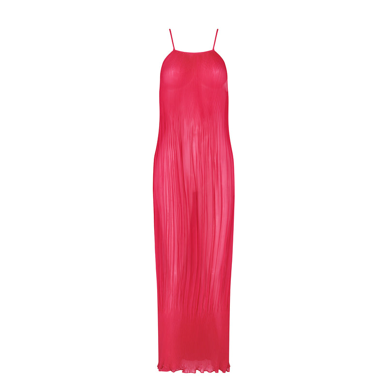 MAXI DRESS 100% POLYESTER FUCHSIA 368