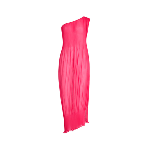 ONE SHOULDER MAXI TUNIC FUCHSIA 396