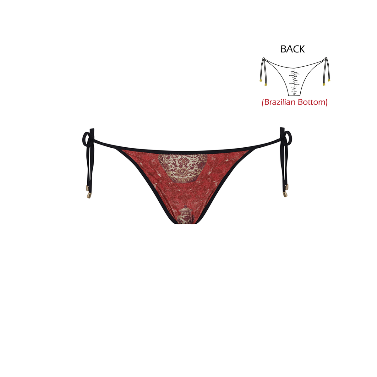 Side Tie Brazilian Bikini Bottom