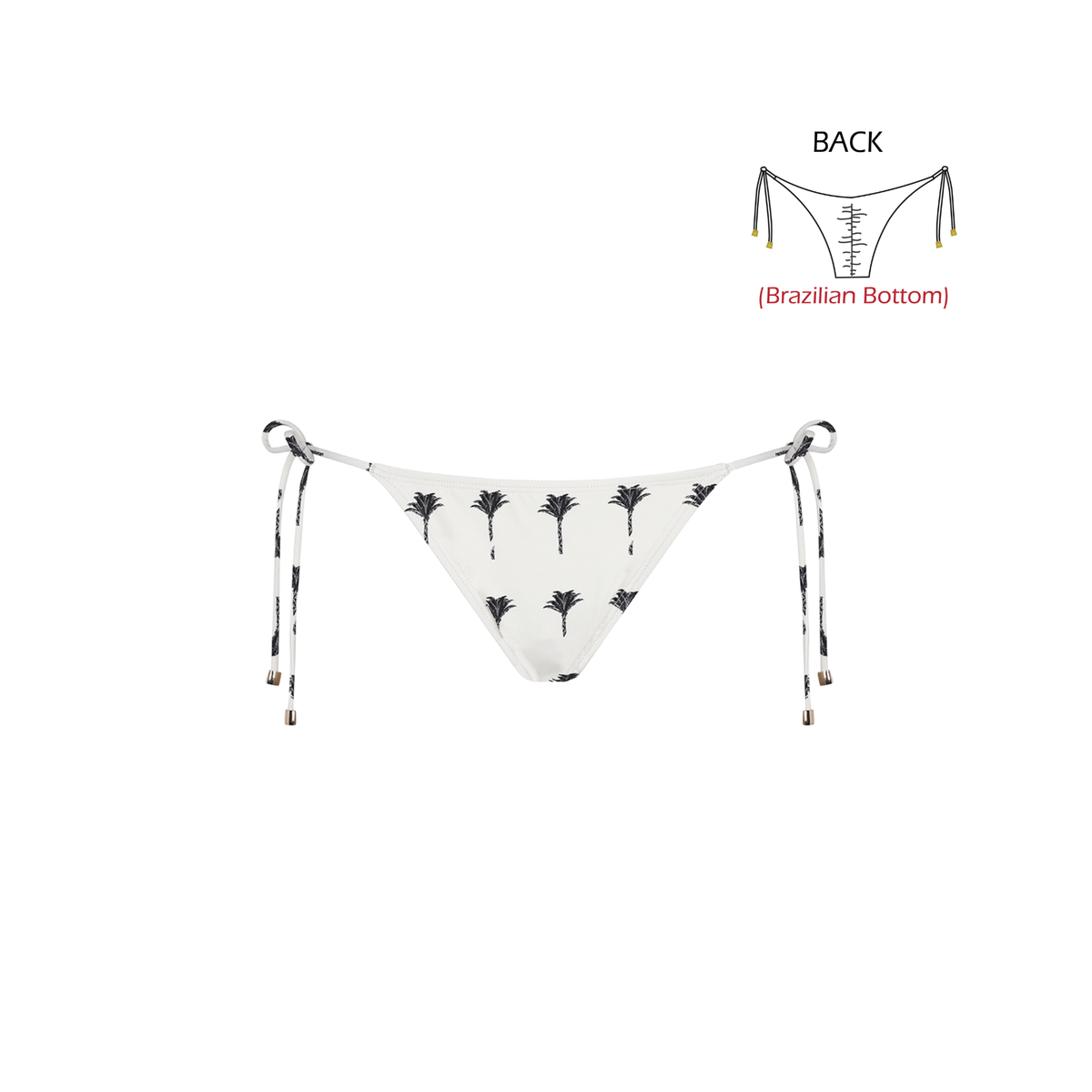 Side Tie Brazilian Bottom Palms