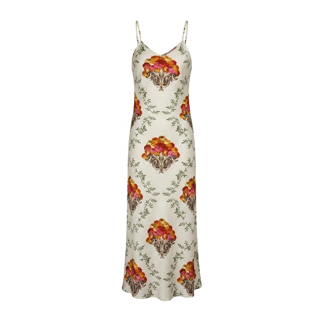 Midi Slip Dress Flora