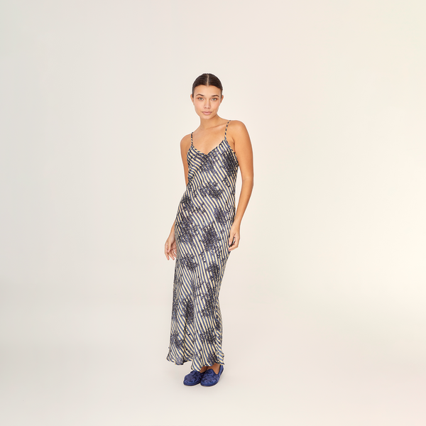 MIDI SLIP DRESS COTTON SILK MANDARIN 297