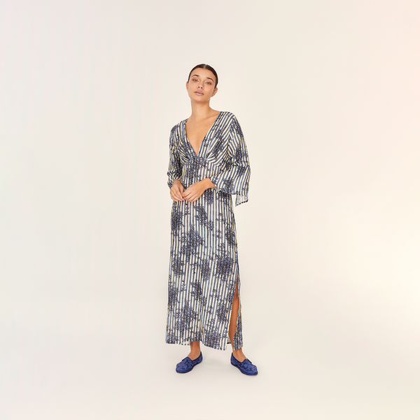 MAXI TUNIC 100% LINEN MANDARIN 383
