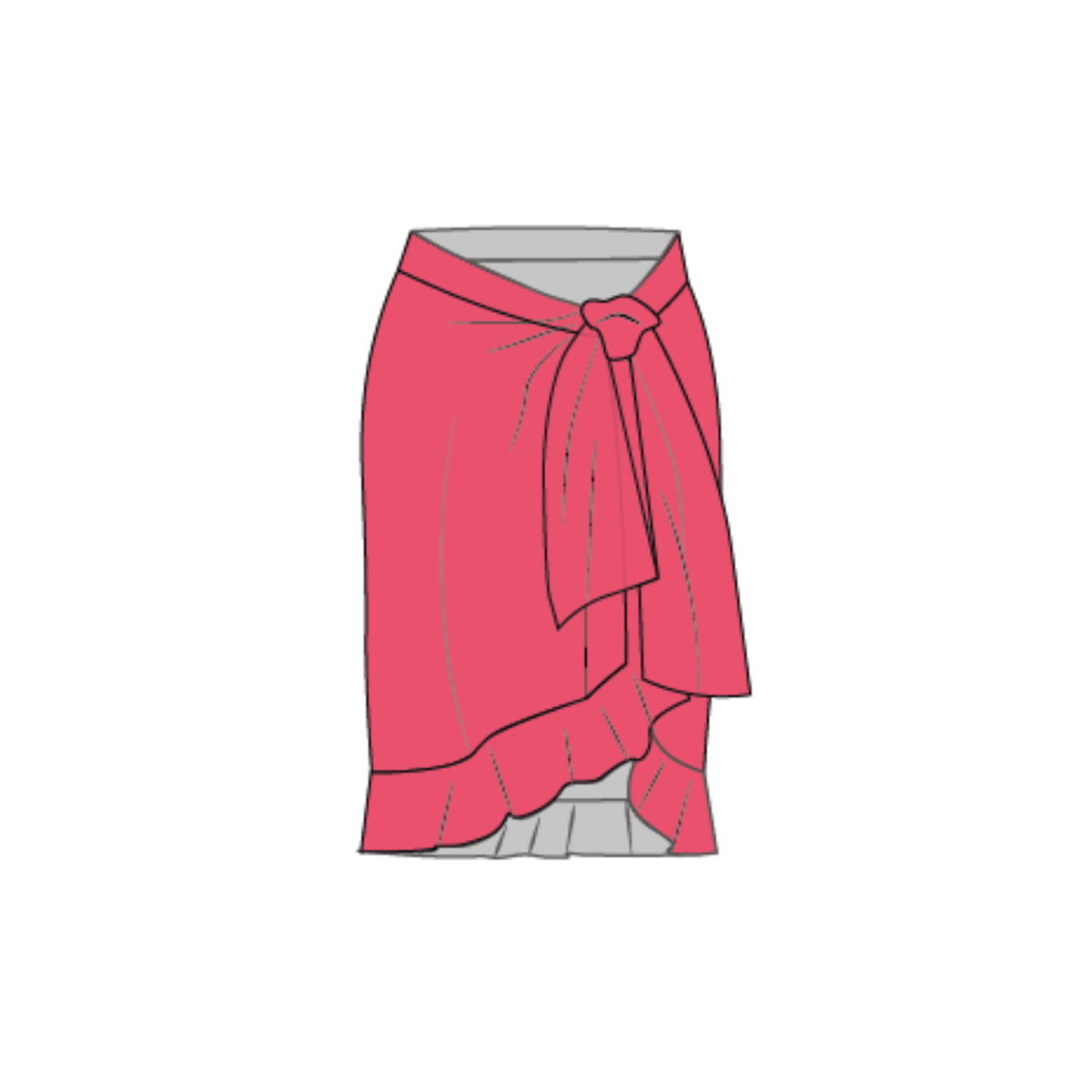 Pareo Skirt Girls Neon