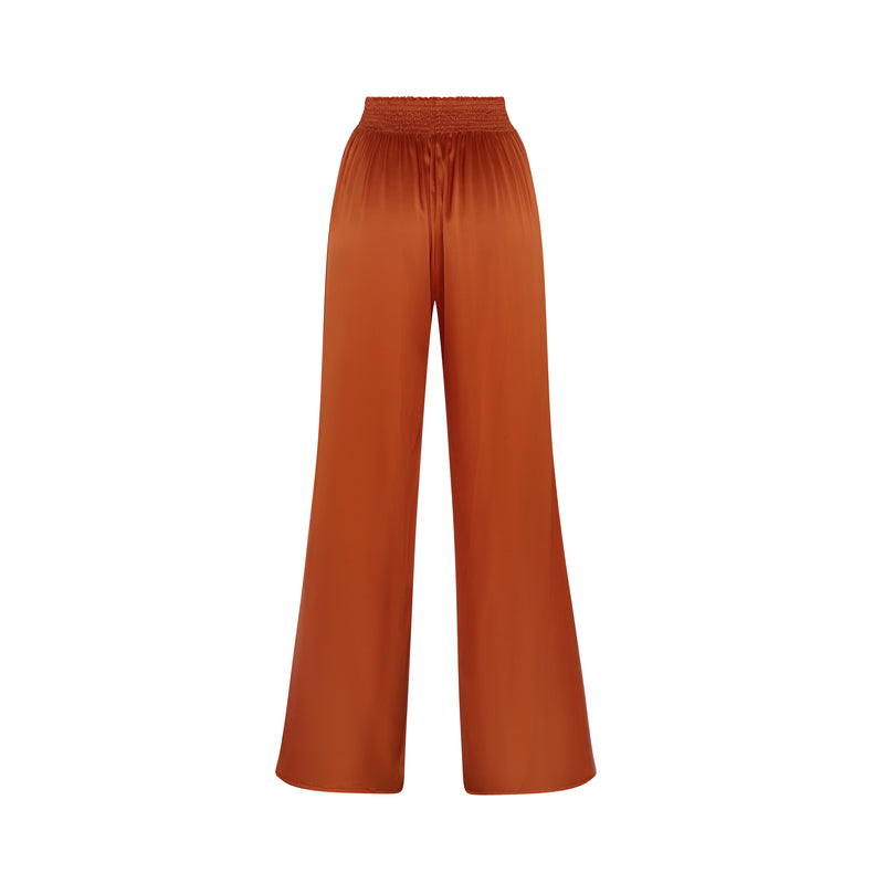 PANTS SILK & ELASTANE OCRE 475