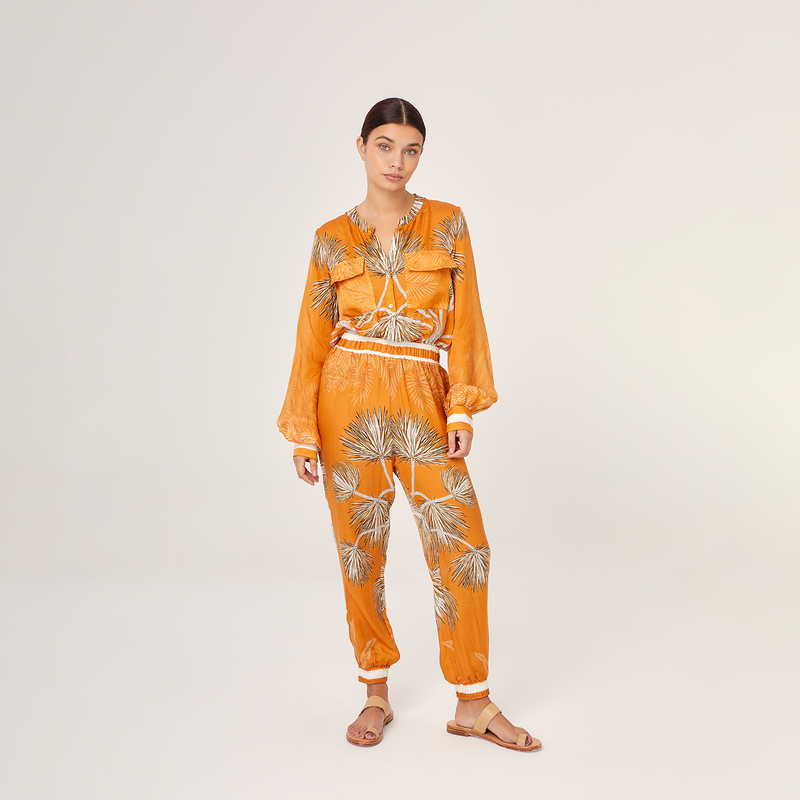 JUMPSUIT SILK VISCOSE VILLA ORANGE 312