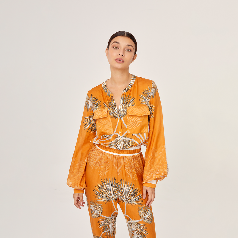 JUMPSUIT SILK VISCOSE VILLA ORANGE 312