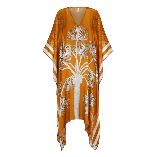 KAFTAN 100% SILK VILLA ORANGE 398