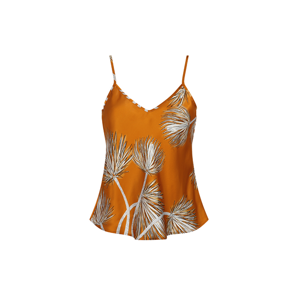 TANK TOP 100% SILK VILLA ORANGE 421