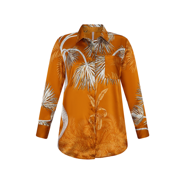SHIRT 100% SILK VILLA ORANGE 444