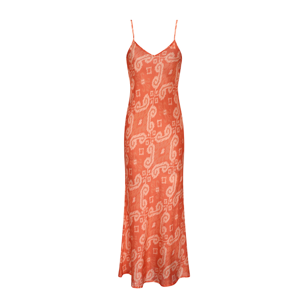 MIDI SLIP DRESS COTTON SILK ORANGERS 297