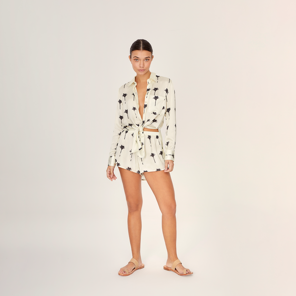SHORT 100% SILK THE PALMS 451