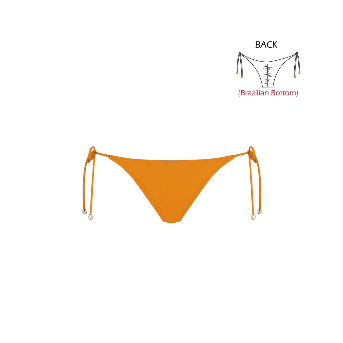Side Tie Brazilian Bottom Papaya