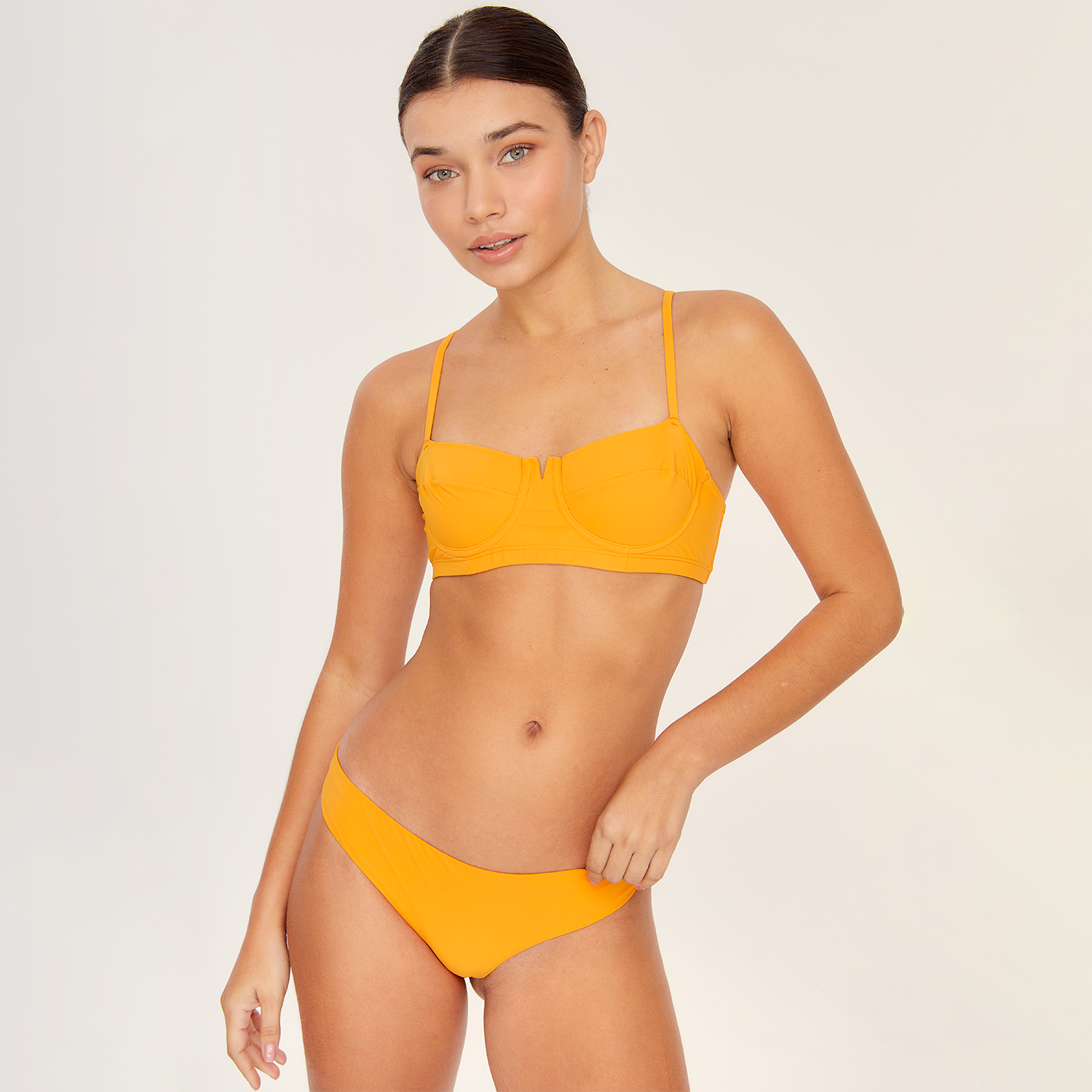 Short Bustier Top Papaya