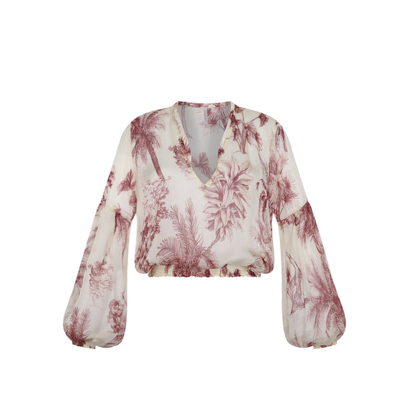 BLOUSE 100% SILK CHIFFON PROVENCE 432