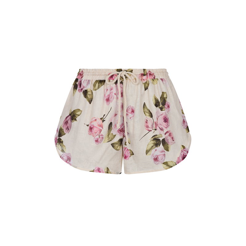 SHORT 100% LINEN ROSE 452