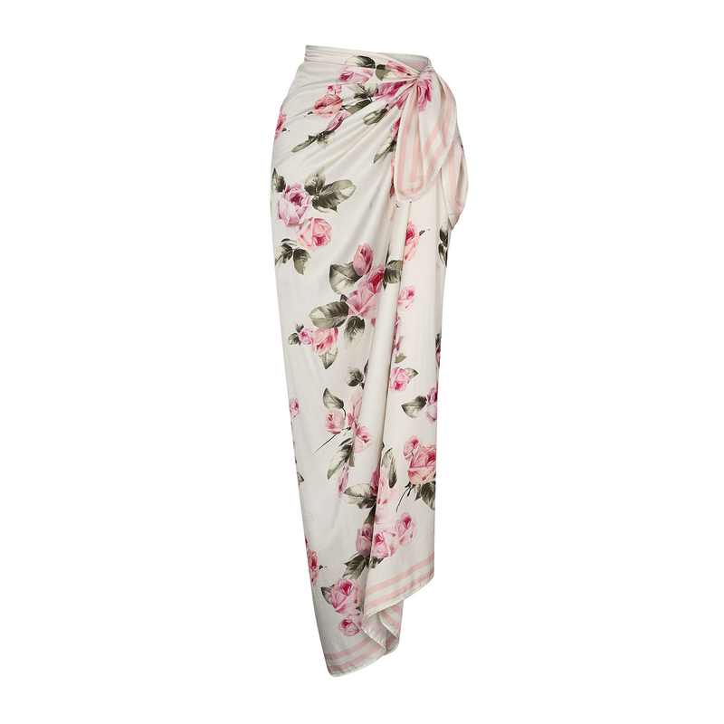 PAREO / SCARF SILK VISCOSE ROSE 500