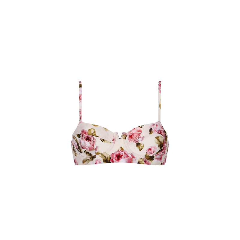 SHORT BUSTIER TOP ROSE 80