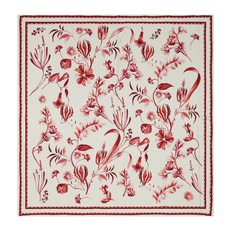 PAREO / SCARF SILK VISCOSE ROUGE 500