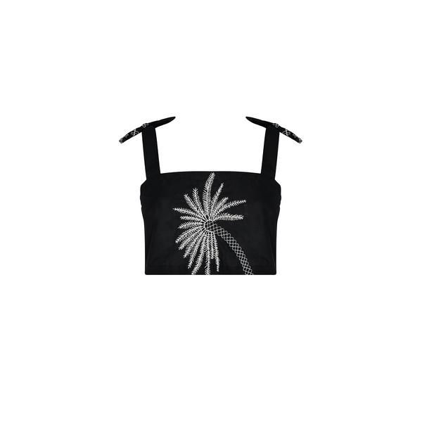 CROP TOP 100% COTTON SAGO PALM 402