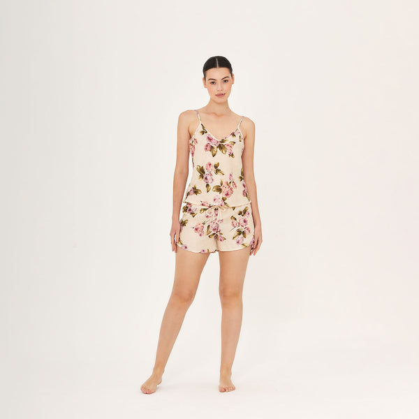 SHORT 100% LINEN ROSE 452