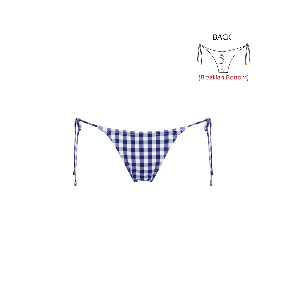 Side Tie Brazilian Bottom Vichy