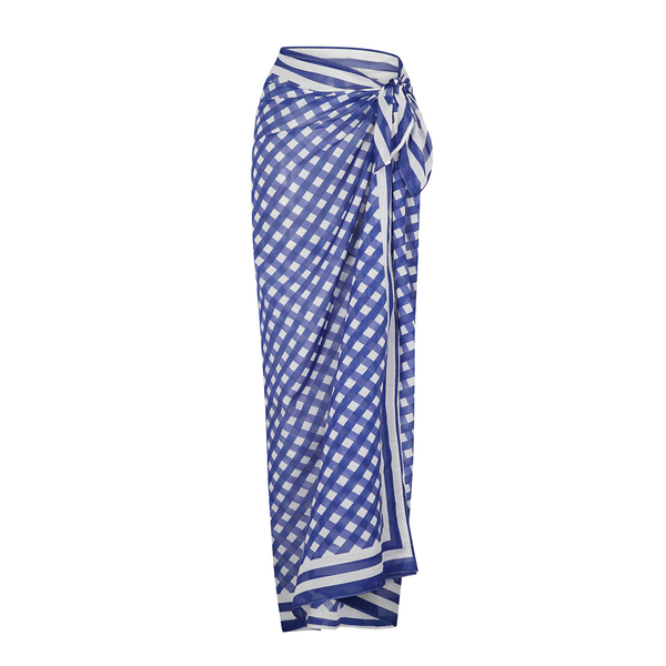PAREO COTTON SILK VICHY BLU 500