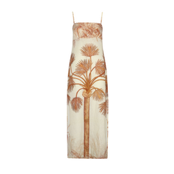 LONG TUNIC 100% LINEN VILLA ORANGE 386