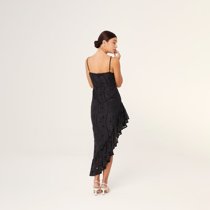 MIDI DRESS COTTON SILK EBANO 232