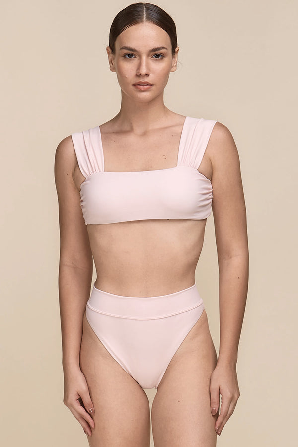 TOP BANDEAU RECOGIDO ROSA BARANOA