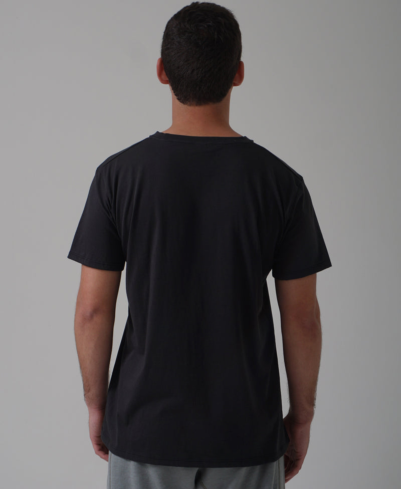 Camiseta manga corta hombre 100% Algodón Pima 30/1 Negro